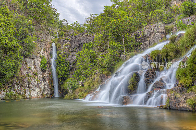 瀑布在Chapada dos Veadeiros